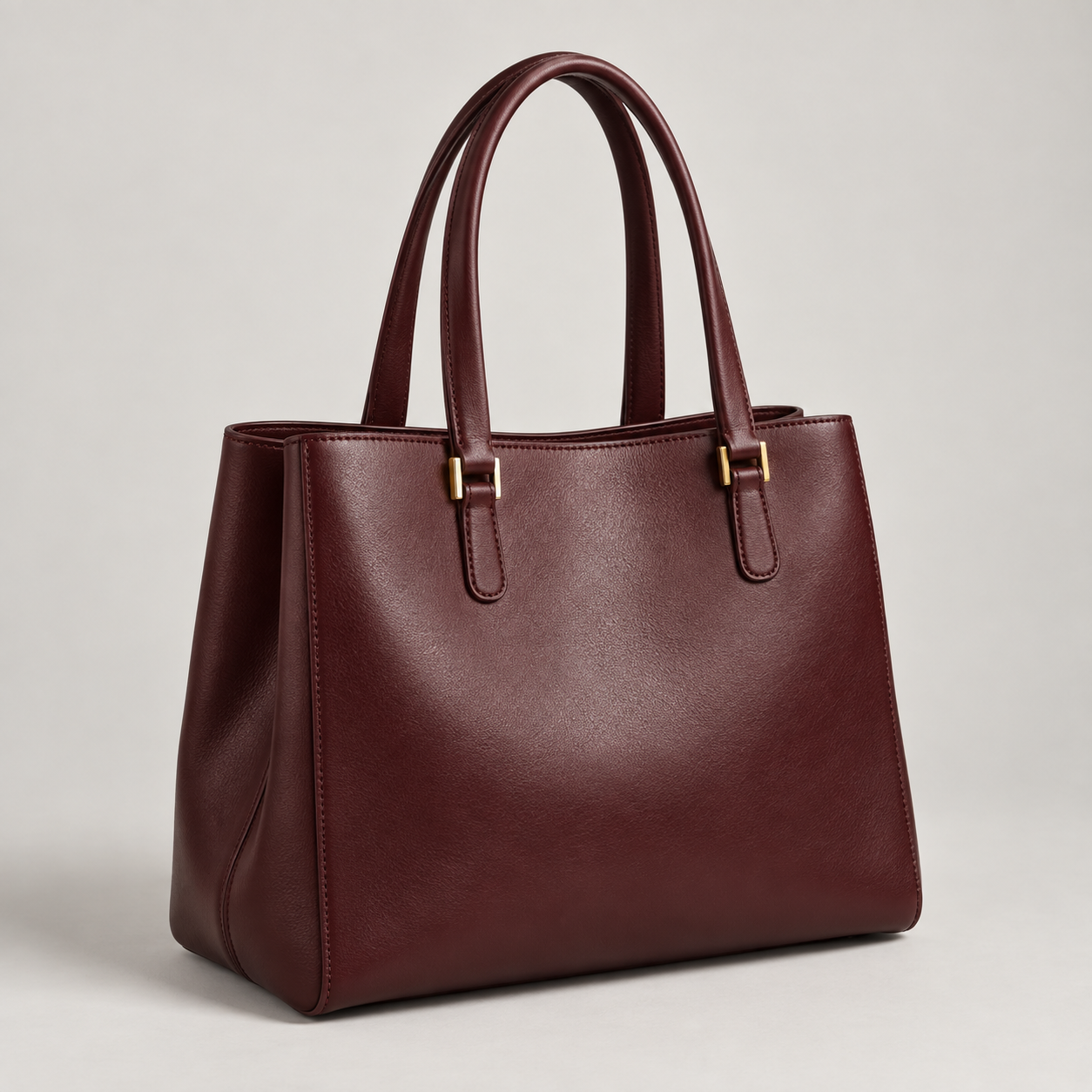 Marais burgundy leather tote